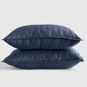 NWOT QUINCE Bamboo Dream Quilted Sham Set King Nightfall 6095